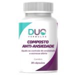 Composto Anti-Ansiedade Natural – L-Theanine, 5-HTP, Melissa, Valeriana e Passiflora – 30 Cápsulas